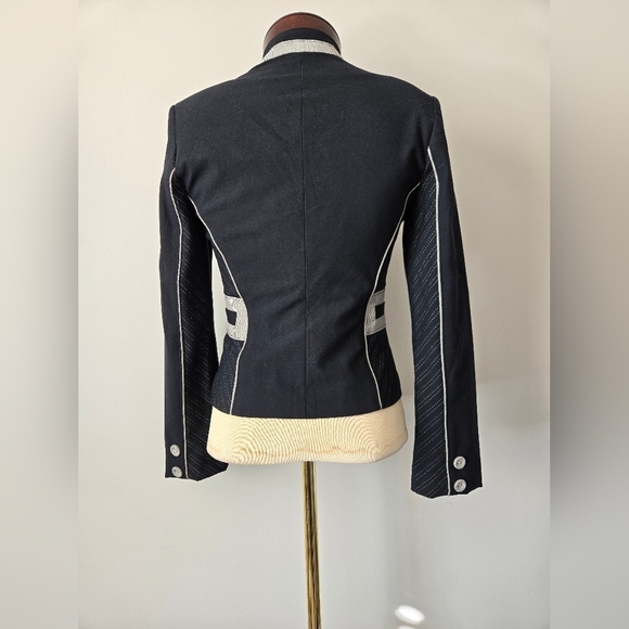 Tristan & Iseut Military Style Navy Blazer/Jacket. Size 2 - Picture 5 of 13